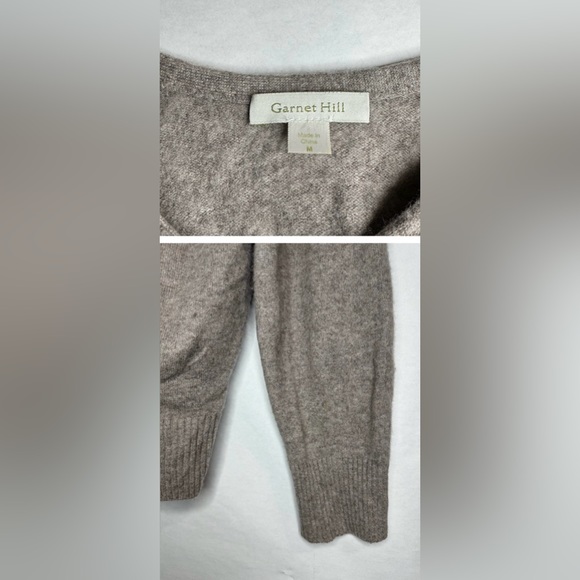 *SOLD ON EBAY* Garnet Hill 100% Cashmere Light Gray Cardigan Sweater - Picture 3 of 6